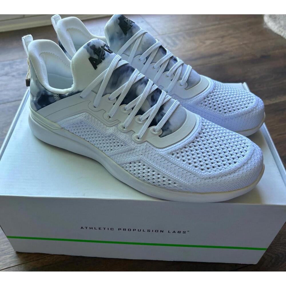 Athletic Propulsion Labs APL TechLoom Tracer White Black Tie Dye Shoes /Men's 8